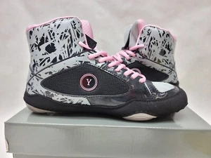 Yes ! Athletics Wrestling Shoes Womens Girls Grey Pink Defiant 1 MMA Boxing - Picture 1 of 5