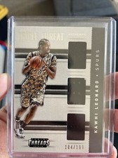 2015-16 Panini Threads Triple Threat Materials /199 Kawhi Leonard #5