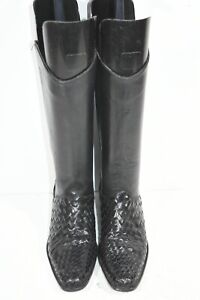 UNISA MADE IN BRAZIL WOMENS 7.5 B BLACK LEATHER BOOTS 