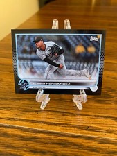2022 Topps Mini ELIESER HERNANDEZ Black Parallel SP #9 Marlins