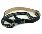 Women's Givenchy Chain Leather Black Belt France Size M