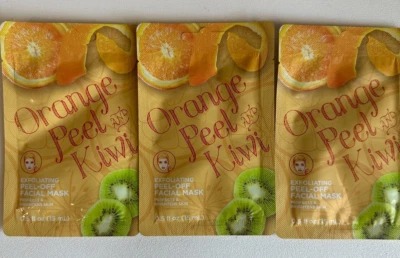 3x Mascarilla facial exfoliante exfoliante exfoliante exfoliante de naranja y kiwi perfecciona e ilumina la piel Foto 1 de 4