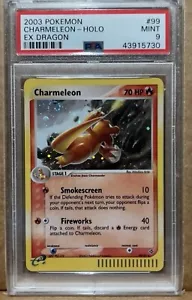 2003 Pokémon Charmeleon #99 Holo Ex Dragon Secret Rare PSA 9 Swirl 🌀 - Picture 1 of 4