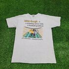 Vintage Funny Pittsburgh Football Shirt M/L-Short 20x27 Gray Sports Humor USA
