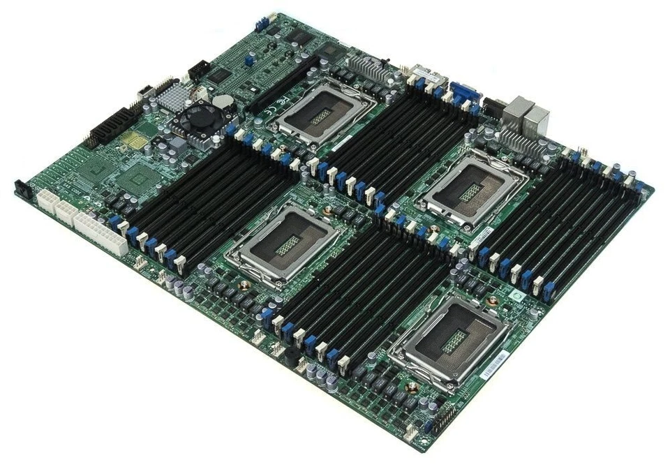 Server Motherboard Supermicro H8qgi+F Socket G34 32xDDR3 Swtx 3xRJ-45 Com VGA - Image 1 of 2