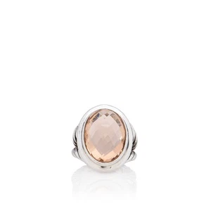 Anillo ovalado de morganita de plata esterlina Daivd Yurman - talla 6 1/2 - Imagen 1 de 4