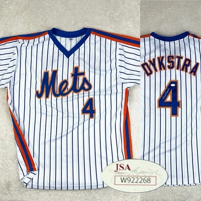 Auténtica camiseta de béisbol autografiada por JSA Lenny Dykstra de los METS de Nueva York XL Foto 1 de 4