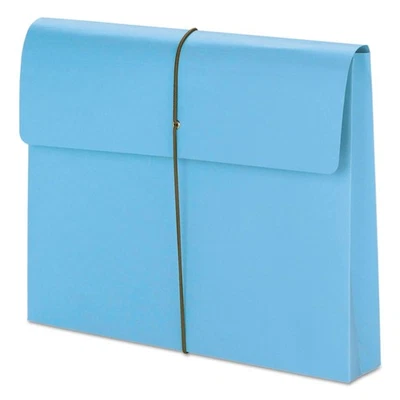 Smead Blue Expanding File Wallets Set of 10 with Flap and Cord Closure - Image 1 of 4