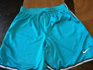 NIKE DRI FIT PERFORATED BASKETBALL SHORTS WOMENS S TURQUOISE - Picture 1 of 6