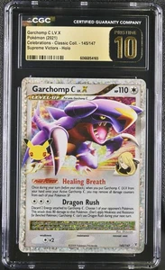 CGC 10 PRISTINE Garchomp C LV.X Celebrations Classic Coll. 145/147 Holo Pokemon - Picture 1 of 2