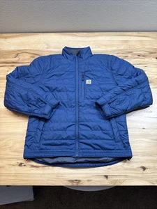 Carhartt 102208 Blue Rain Defender Quilt Lined Gilliam Down Jacket Size Medium - Picture 1 of 6