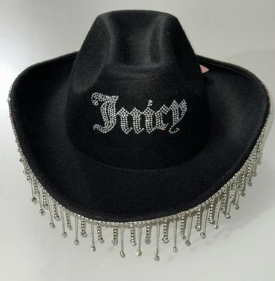 Juicy Couture Kids Cowboy/Cowgirl Hat with Rhinestone Fringe/Tassels - Image 1 of 4