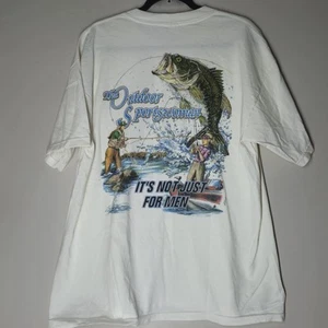 T-shirt pesca vintage taglia XL sportiva outdoor acqua dolce classica bianca - Foto 1 di 8