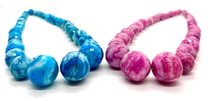 Rosa oder blau Crazy Lace Achat FACETTIERT GRADUIERT 10mm - 20mm FERTIG ANFERTIGUNG - Bild 1 von 7