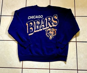 Vintage 80s 90s Chicago Bears Sweatshirt Crewneck Size XL - Picture 1 of 4