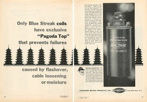Service Station Magazine Print Ad BLUE STREAK 1963 Sherlock McKanick Pagoda 2-pg - Picture 1 of 1