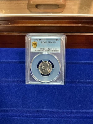 1943 -D Jefferson Nickel 5c PCGS MS65FS Full Steps **Free Shipping** - Image 1 of 2