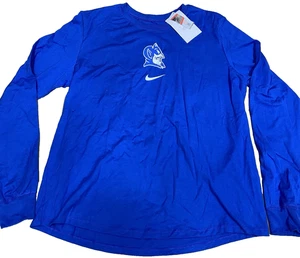 Nike Tee M MEDIUM NCAA Duke University Blue Devils Long Sleeve Blue Women's - Picture 1 of 11