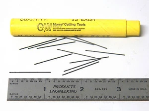 12 New Morse Cutting Tools #73 (.0240) Micro Drill Bits Pin Vice Drill Bits - Picture 1 of 2