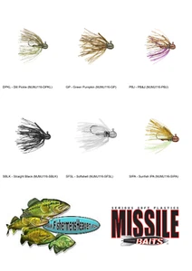 Missile Baits Jigs Ikes Micro 1/8oz (MJMJ18) Pick from 6 Colors FREE SHIPPING - Picture 1 of 13