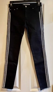 Tractr Girl’s Skinny Jeans Black With Rhinestones Size 12 EUC - Picture 1 of 11