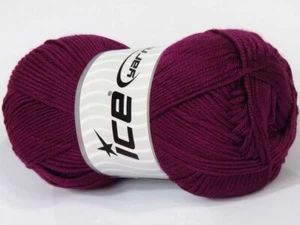 4-Skein Lot AntiPilling Baby Yarn light 4x100g/250m Maroon - Picture 1 of 4