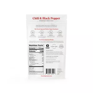 Purely Sprouted Mix Snack Chili Black Pepper Spice 4oz Pack of 6 - Picture 1 of 1