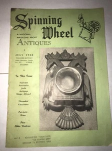 Spinning Wheel Magazine July 1958 Antiques Collectibles - Picture 1 of 9