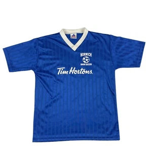 Tim Hortons Norwich Minor Soccer Club #9 Jersey Men's Small Blue Athletics - Picture 1 of 11