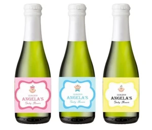 PERSONALISIERTE FLASCHENAUFKLEBER ETIKETTEN MINI CHAMPAGNER PROSECCO BABYPARTY - Bild 1 von 1