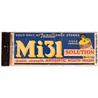 Vintage Matchbook Cover Mi31 Solution Mouth Wash full length Rexall Drug 1930s