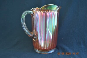 U.S. Glass carnival glass Unshod water pitcher-----marigold - Picture 1 of 7