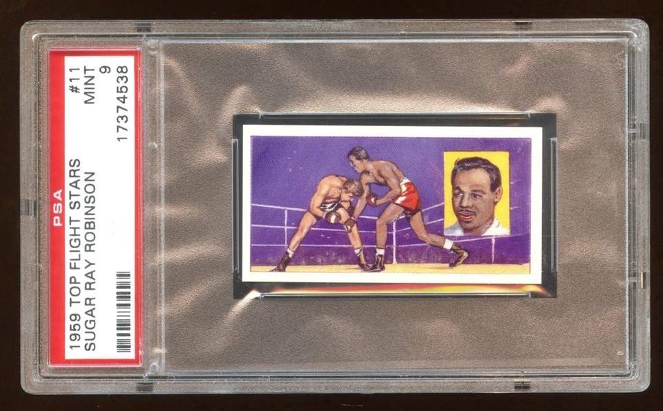 PSA 9 SUGAR RAY ROBINSON 1959 TOP FLIGH STAR ROOKIE RC #11 POP 22   5 HIGHER HOF - Image 1 of 1