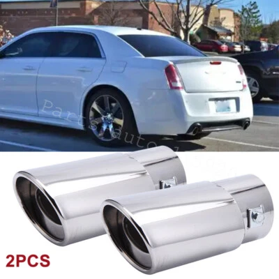For Chrysler 300C SRT8 Exhaust Pipe Rear Tail Muffler Chrome Stainless Steel Tip Foto 1 de 4