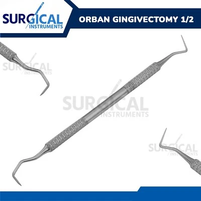 Instrumento quirúrgico dental periodontal corto Orban gingivectomía 1/2 grado alemán Foto 1 de 3