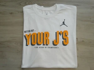 VINTAGE NIKE AIR JORDAN MEN'S T-SHIRT, BRAND NEW WITH TAG, SIZE XL, WHITE #56 - Picture 1 of 6