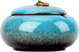 Large Size Color Glaze Cigarette Ashtray Windproof and Rainproof Outdoor Ceramic - Picture 1 of 12