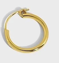 Simple Geometry Tiny Circle 925 Sterling Silver Hoop Earrings - Image 1 of 4