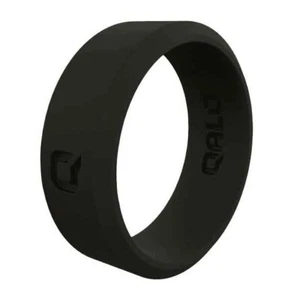 QALO QS9-FSB06 Silicone Women's Black Modern Silicone Ring Black Size 6 - Picture 1 of 1