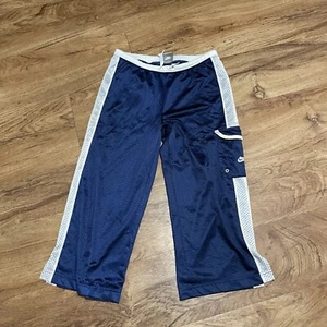 Nike Track Pants Girls Size XL Blue Mesh Cropped Workout Wear Exercise Jogging - Picture 1 of 10