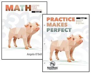 1st Grade Level 1 Math Lessons for a Living Education + Practice Makes Perfect - Picture 1 of 6