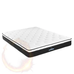 Giselle Bedding Bonita Euro Top Bonnell Spring Mattress 21cm Thick Queen - Picture 1 of 9