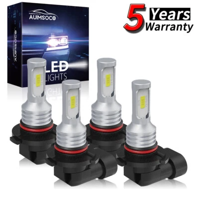 For Chevrolet C3500HD 1991-2002 LED Headlight Bulbs 9005 High Beam 9006 Low Beam - Image 1 of 4