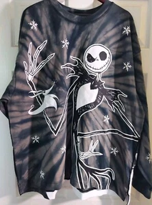 Neu mit Etikett Disney Parks Erwachsene 4XL Jack Skellington und Zero Batik Pullover SWEATSHIRT - Bild 1 von 15