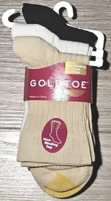 3 pares de calcetines de vestir cortos sin ataduras con puntera dorada para mujer marrón beige caqui 6-9 Foto 1 de 2