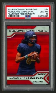 NICO IAMALEAVA RC PLATINUM RED RAINBOW 2023 PONTE SUPERIORE GOODWIN CHAMPIONS PSA 10 - Foto 1 di 2