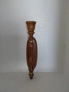 Vintage Holz Wandbehang Wandleuchter Kerzenhalter braun Wohndeko Boho - Bild 1 von 8