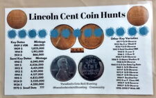 U.S. Lincoln Cent Hunting and Collecting 9" x 14.5" Penny Coin Roll Sorting Mat 