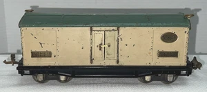 LIONEL PREWAR O-GAUGE No.814R REFRIGERATOR CAR (IVORY W/PEACOCK ROOF). NO BOX. - Picture 1 of 9