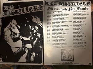 No Doubt + The Distillers 2002 Promo Poster, 8.5” x 11” / 2-sided / Punk / Alt - Picture 1 of 3